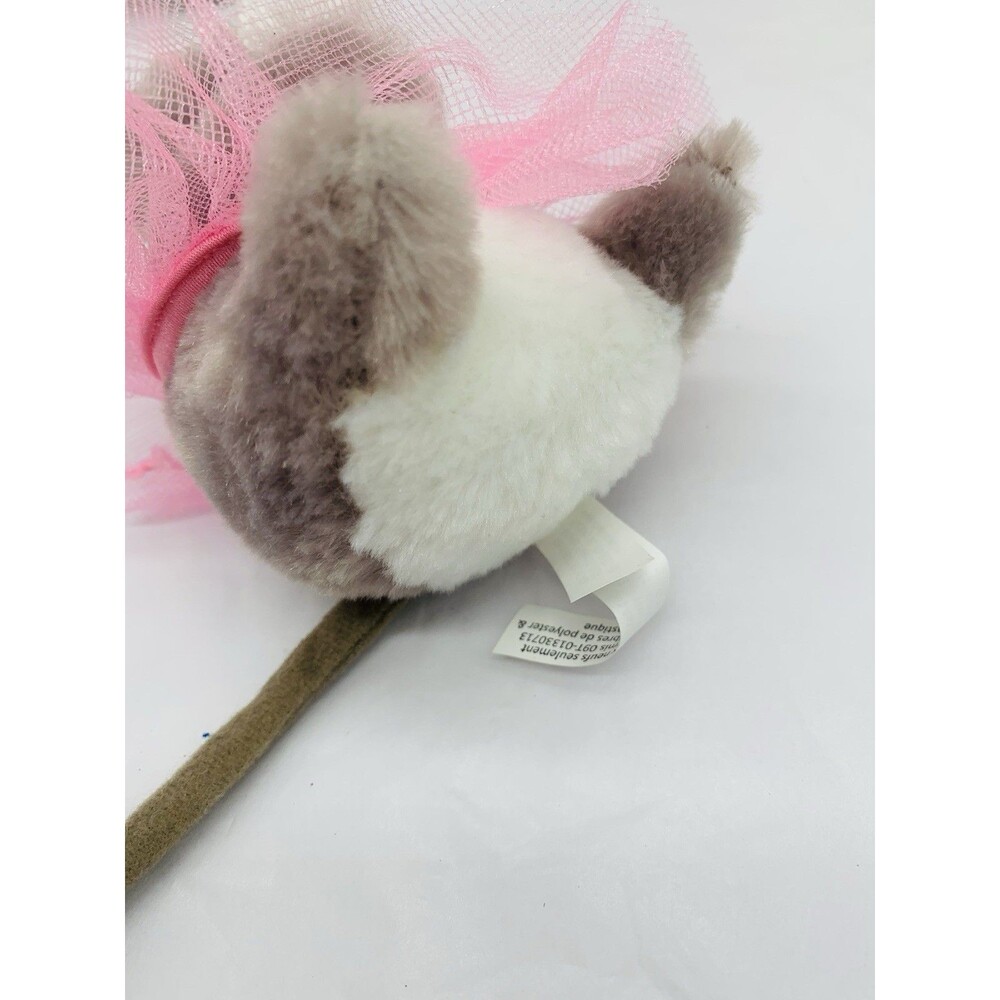 Douglas Cuddle Toys Tippy Toe Ballerina Mouse # 647 Grey Stuffed Animal Toy 5” - Picture 11 of 13